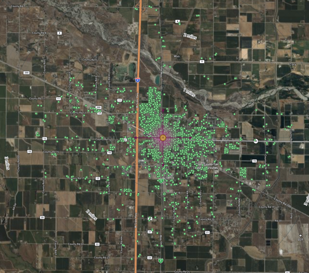 Orland Water Tower 60Ghz coverage